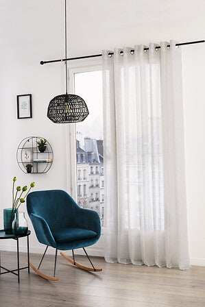 Louis sheer curtains 140 x 240 cm white