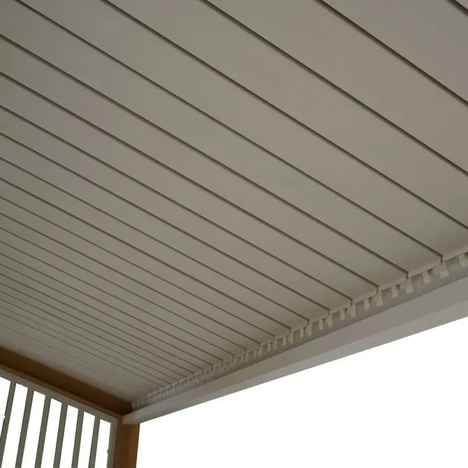 Пергола Hesperide Ecozia, Алуминий с дървесен ефект, 4x3 m