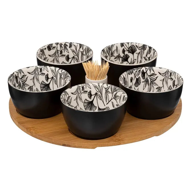Сет за мезета Secret de Gourmet White Floral, 7 части