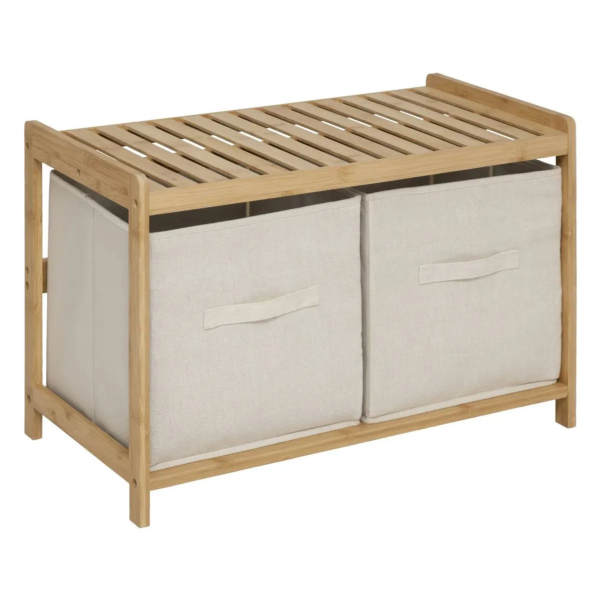 Пейка за съхранение 5five Tidy Box, 2 отделения, Бамбук
