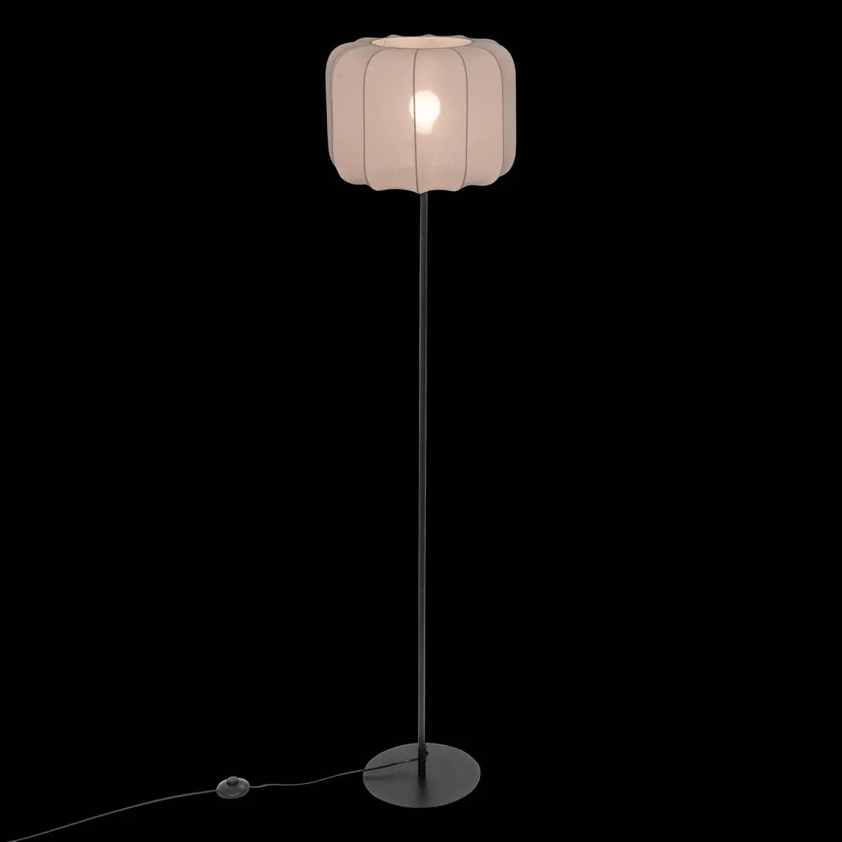 Лампион atmosphera Tobie, Метал и Памук, Черен, 150 cm