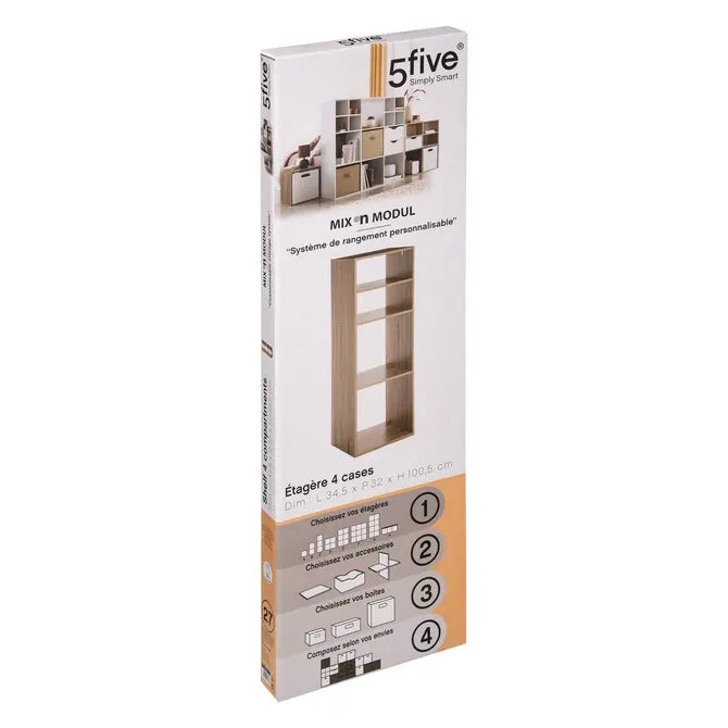 Рафт 5five Mix'n Modul, 2+2 отделения, MDF, 35x32x101 cm