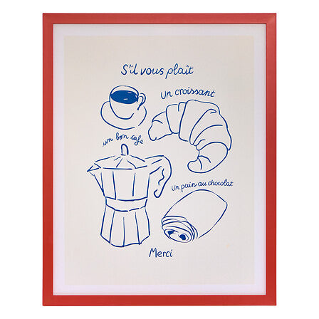 Постер с рамка atmosphera, Колекция Petit Déjeuner à la Française, 40x50 cm