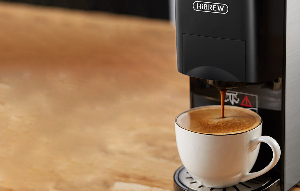 Кафемашина Hibrew H3A 4в1 за капсули и мляно кафе, 19 bar, 1450W, Черен