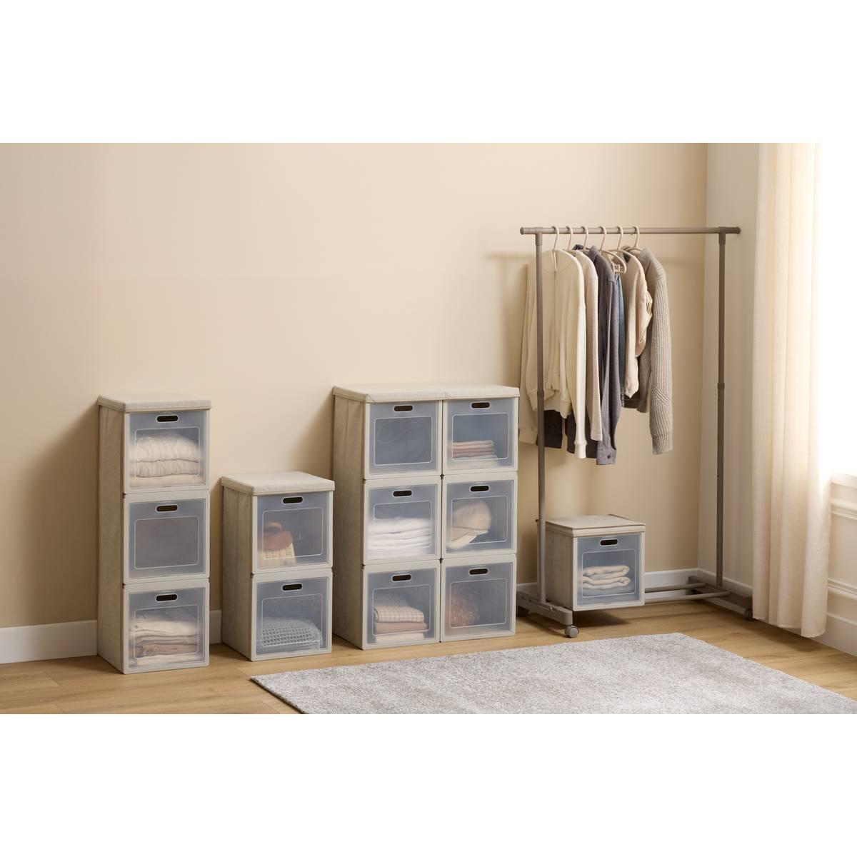 Кутия за съхранение 5five Cube'n Door, Картон, Бежова, 30.5 cm