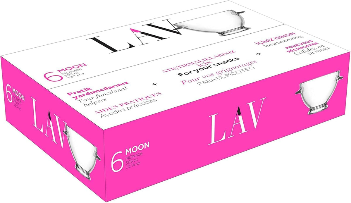 Üvegtálka szett LAV Moon, 395 ml, 6 db