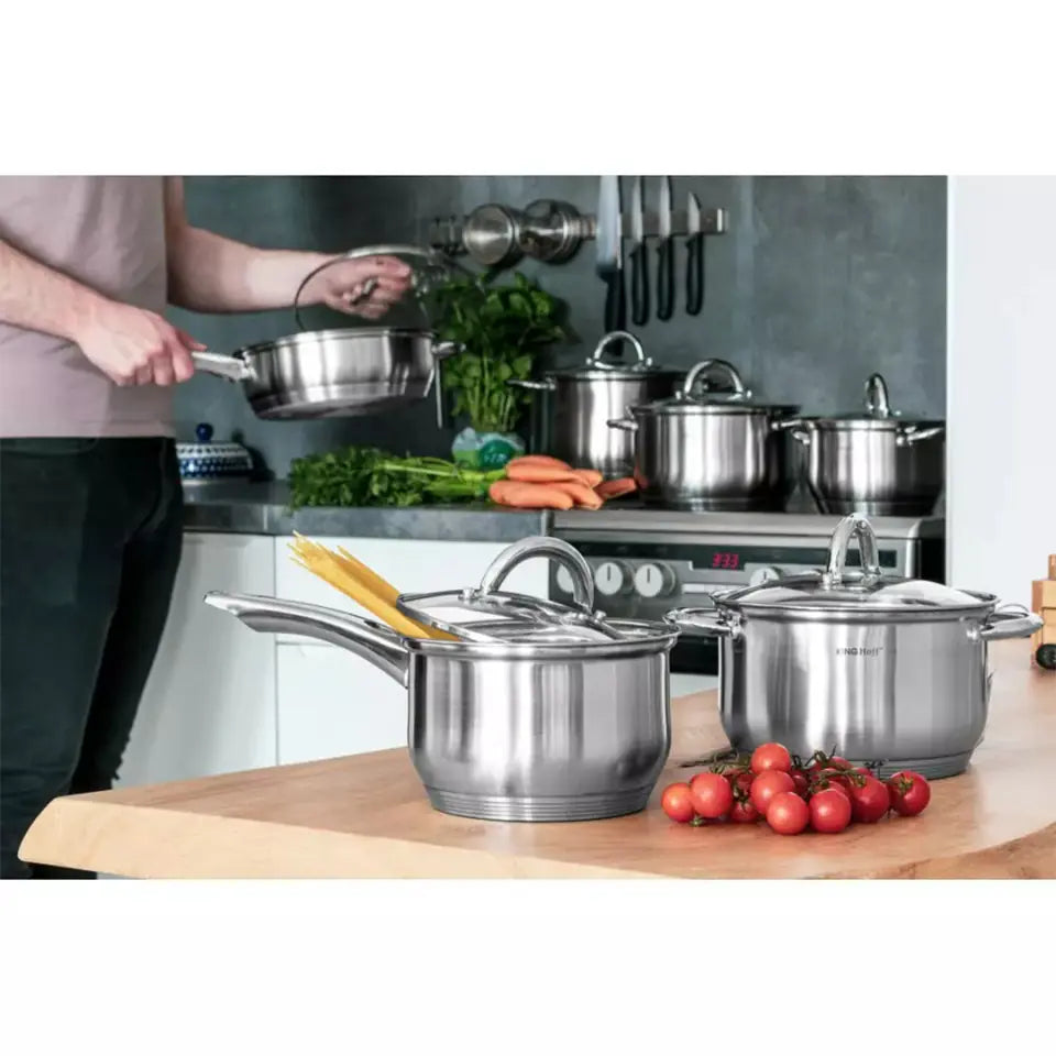 Fazékkészlet KingHoff 4448, Inox, 8 részes