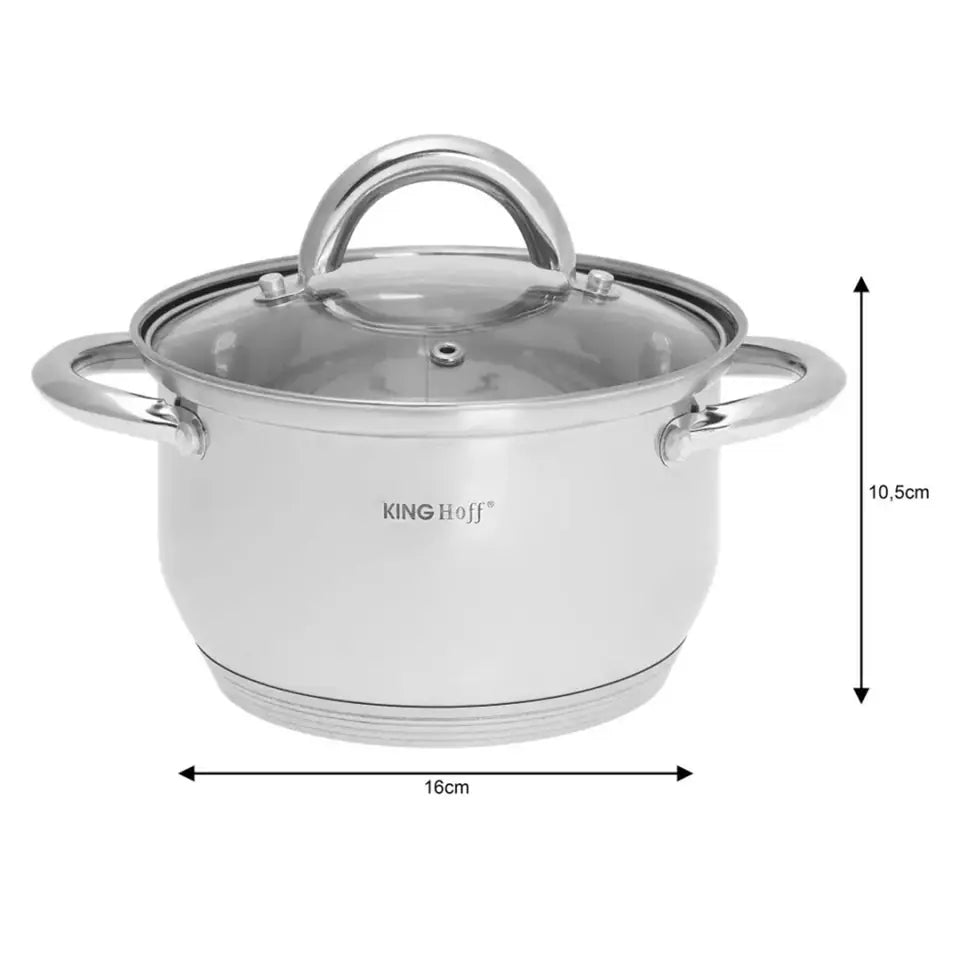 Fazékkészlet KingHoff 4448, Inox, 8 részes