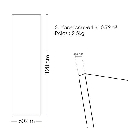 Dekoratív falpanel Atmosphera Cary, műgyanta, travertin, 120×60 cm