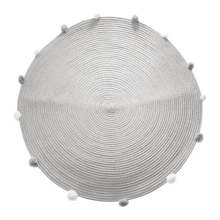 Детски килим atmosphera Pompom, Сив, 90 cm