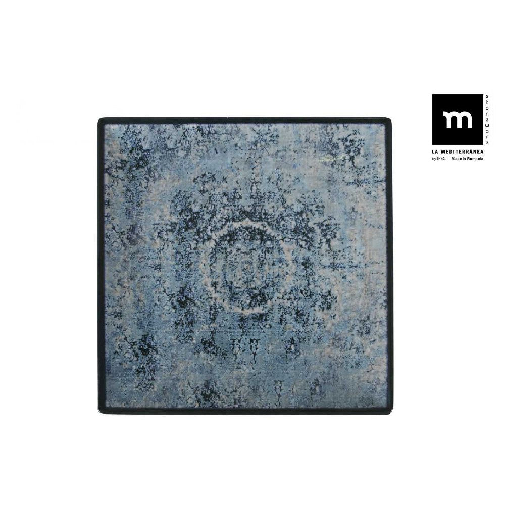 LA MEDITERRANEA Electra lapos tányér, 24x24 cm, porcelán