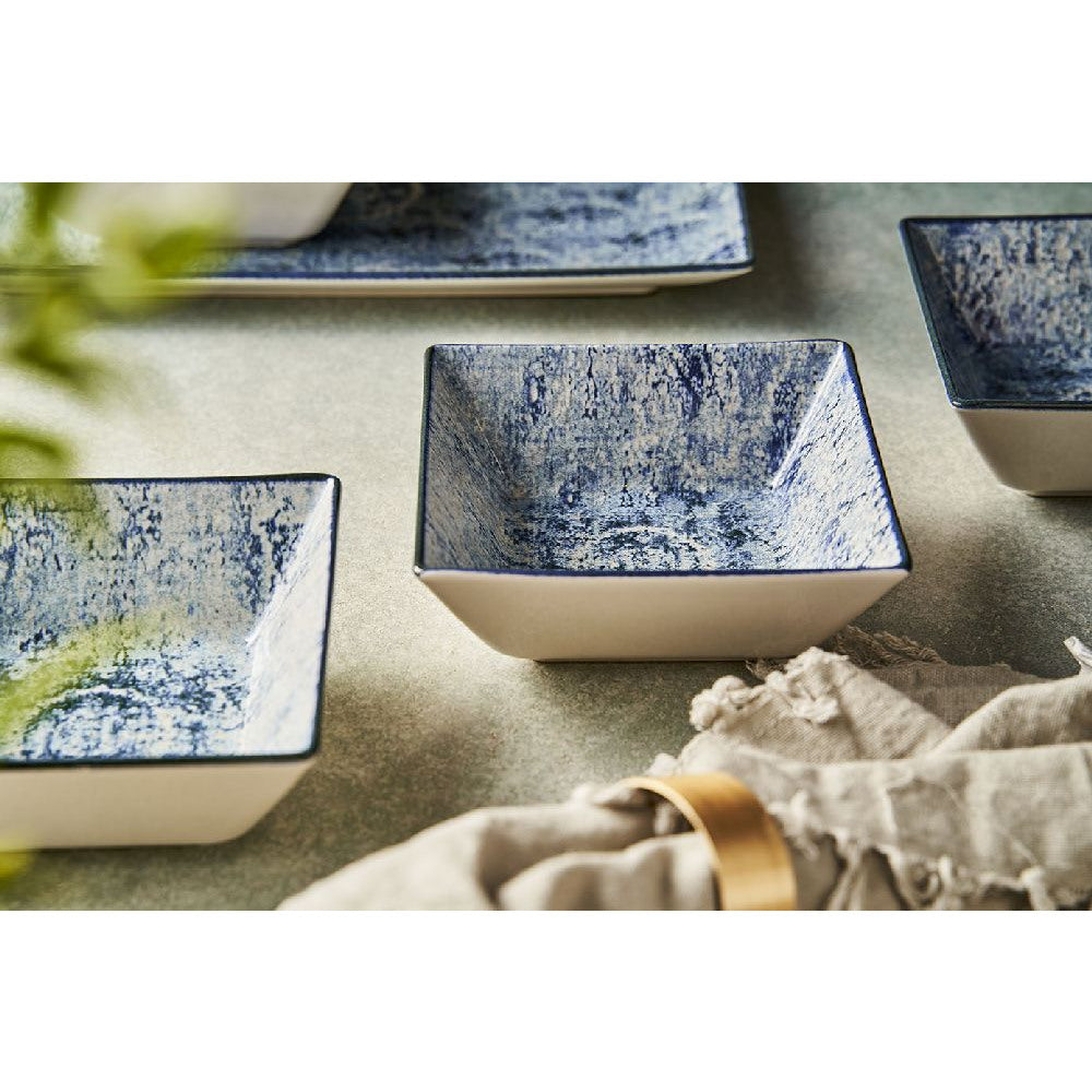 LA MEDITERRANEA Electra lapos tányér, 24x24 cm, porcelán