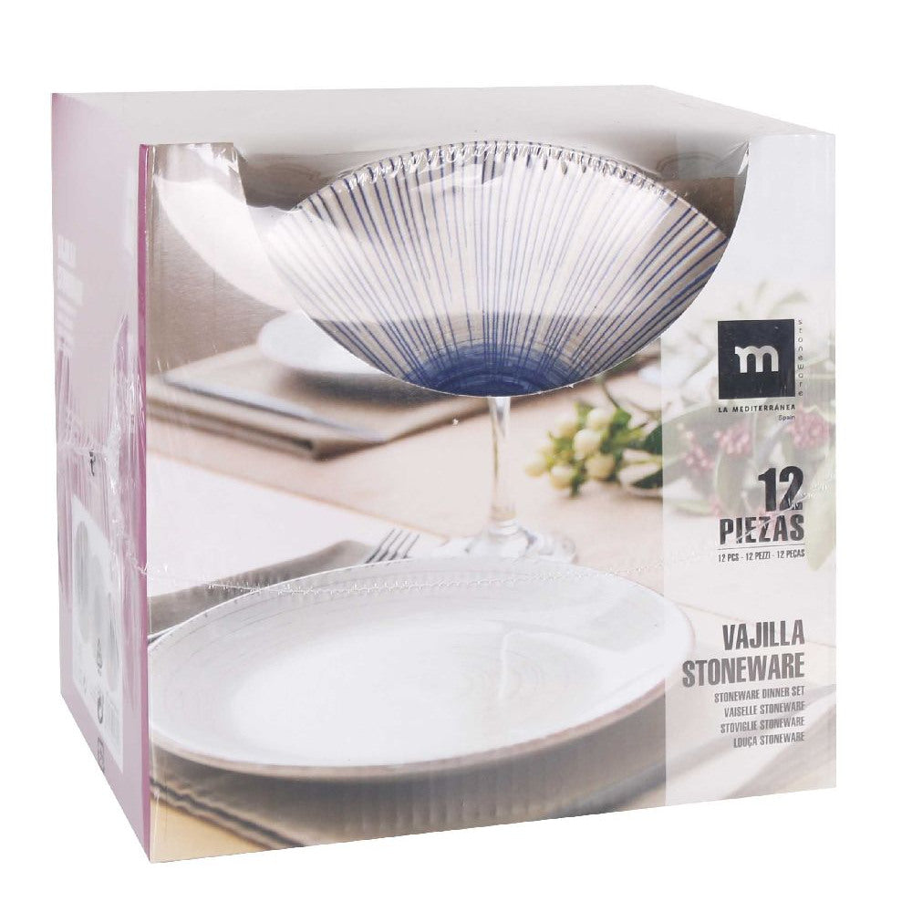 LA MEDITERRANEA Irys étkészlet, 12 részes, kerámia