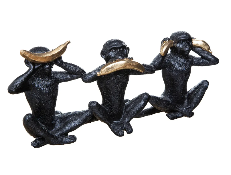 Szobor atmosphera Monkeys, 17 cm, Gyanta