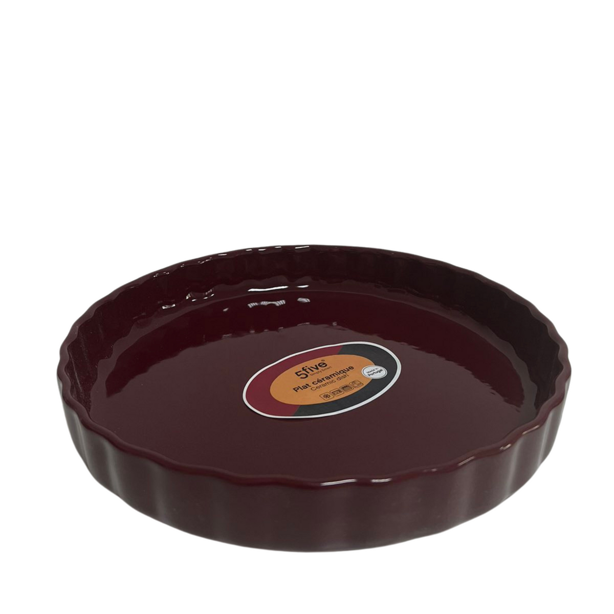 Tortaforma/tálca Secret de Gourmet, Kerámia, 28x4,5 cm, 2,3 L, Bordó