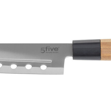 Нож Сантоку 5five Black Bambou, Неръждаема стомана и бамбук, 30.3 cm