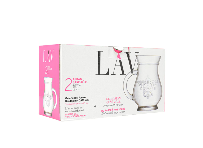 Limonádés kancsó szett LAV Ayran, 330 ml, 2 db