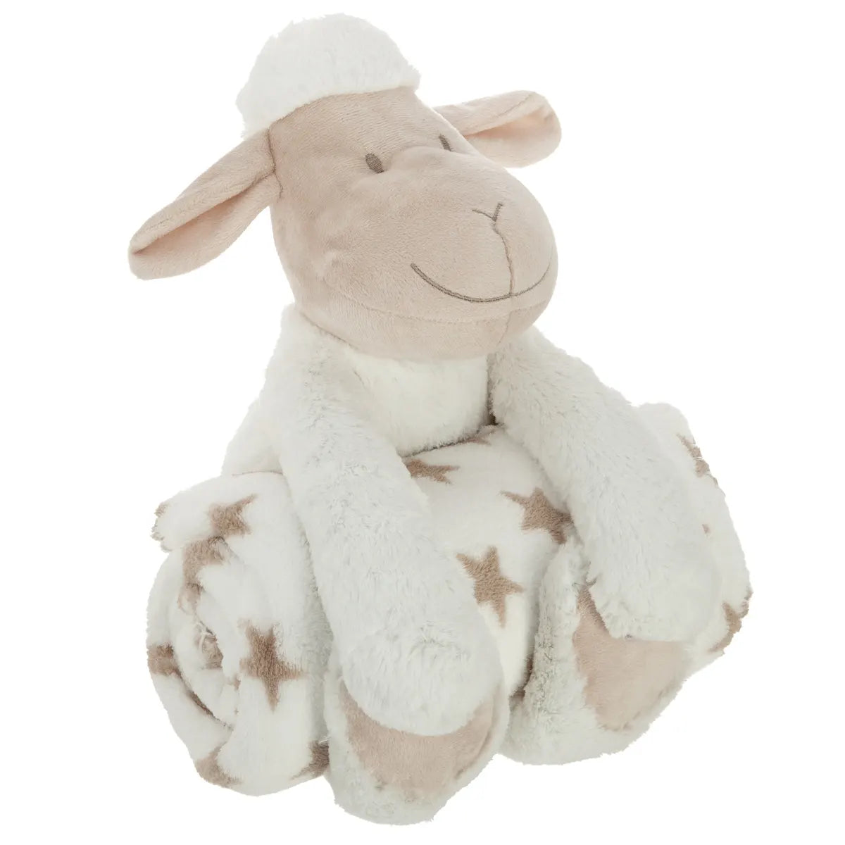 Детско одеяло с играчка atmosphera Sheep, Бял