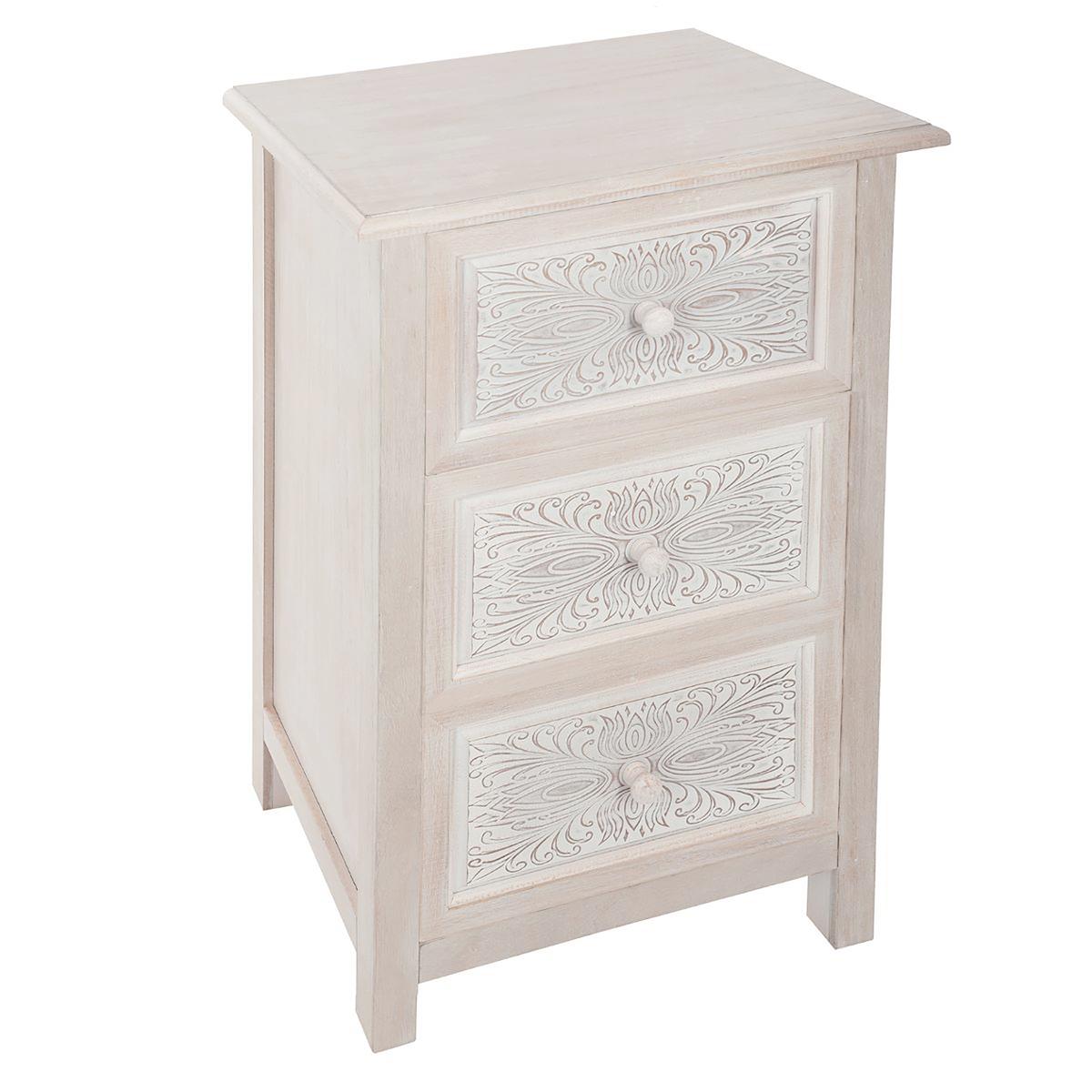Скрин atmosphera Hina, 3 чекмеджета, MDF, Бял