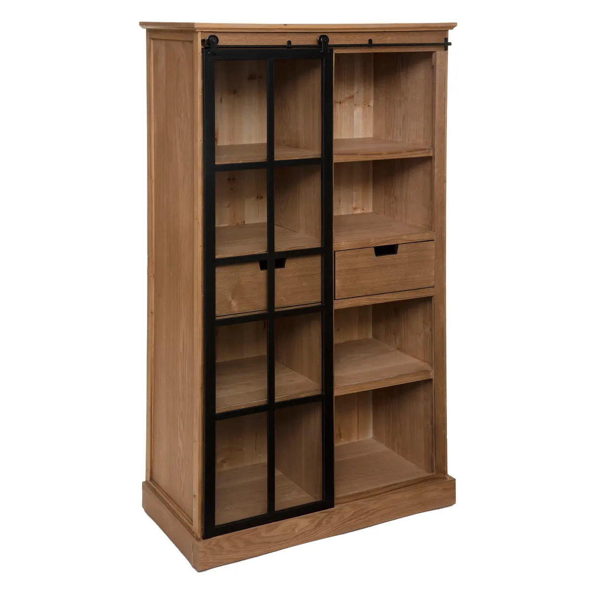 Библиотека atmosphera Danik, 80x40x150, MDF, Закалено стъкло