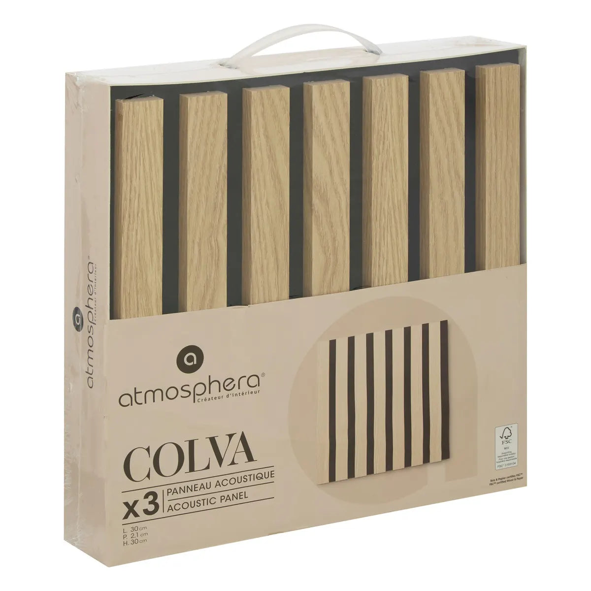 Сет декоративен панел atmosphera Colva, MDF, 30x30 cm, 3 бр