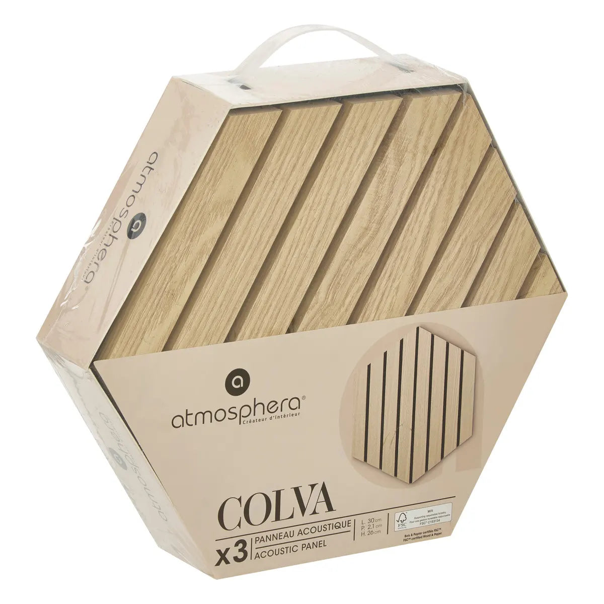 Комплект декоративен панел atmosphera Colva, MDF, 30x26 cm, 3 бр