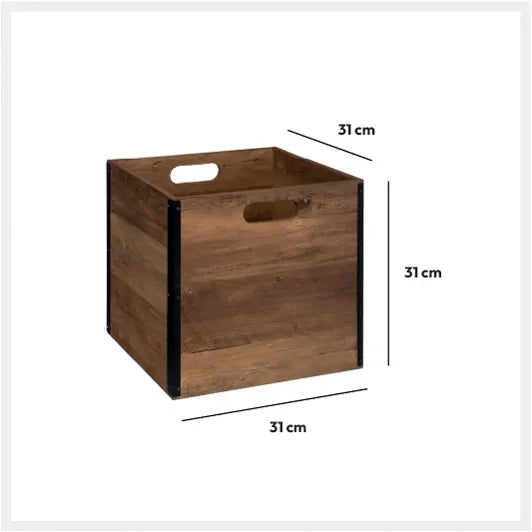 Кутия за съхранение 5five Mix & Modul Industrial, Дърво, 31x31 cm