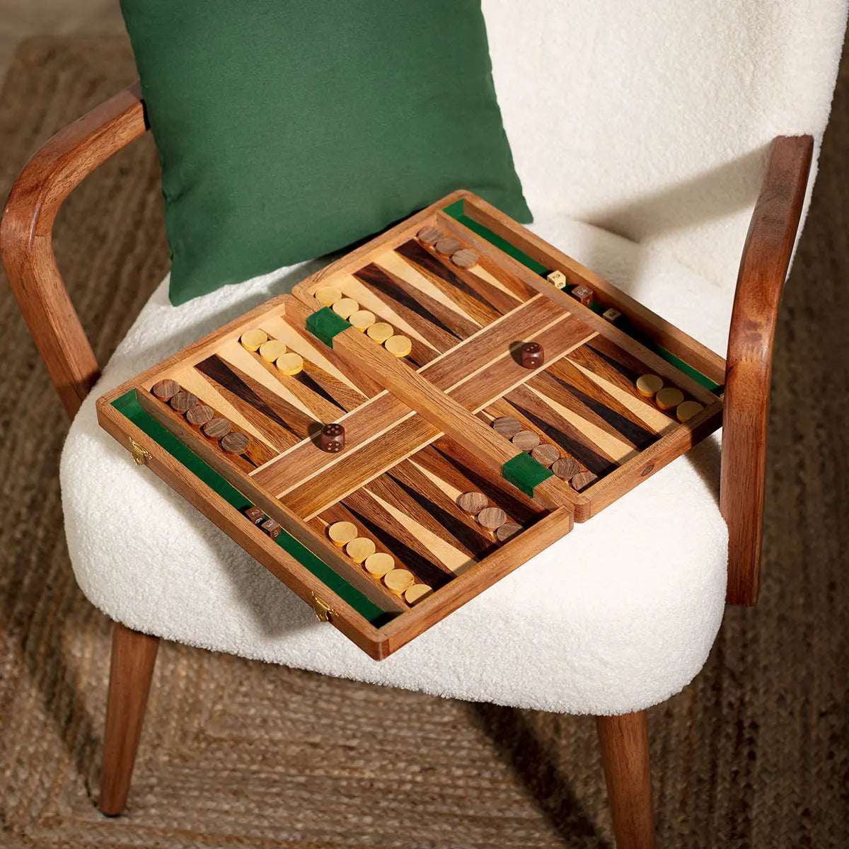 atmosphera backgammon társasjáték, akác