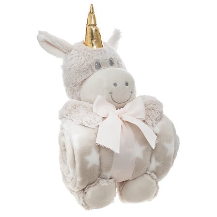 Детско одеяло с играчка atmosphera Unicorn
