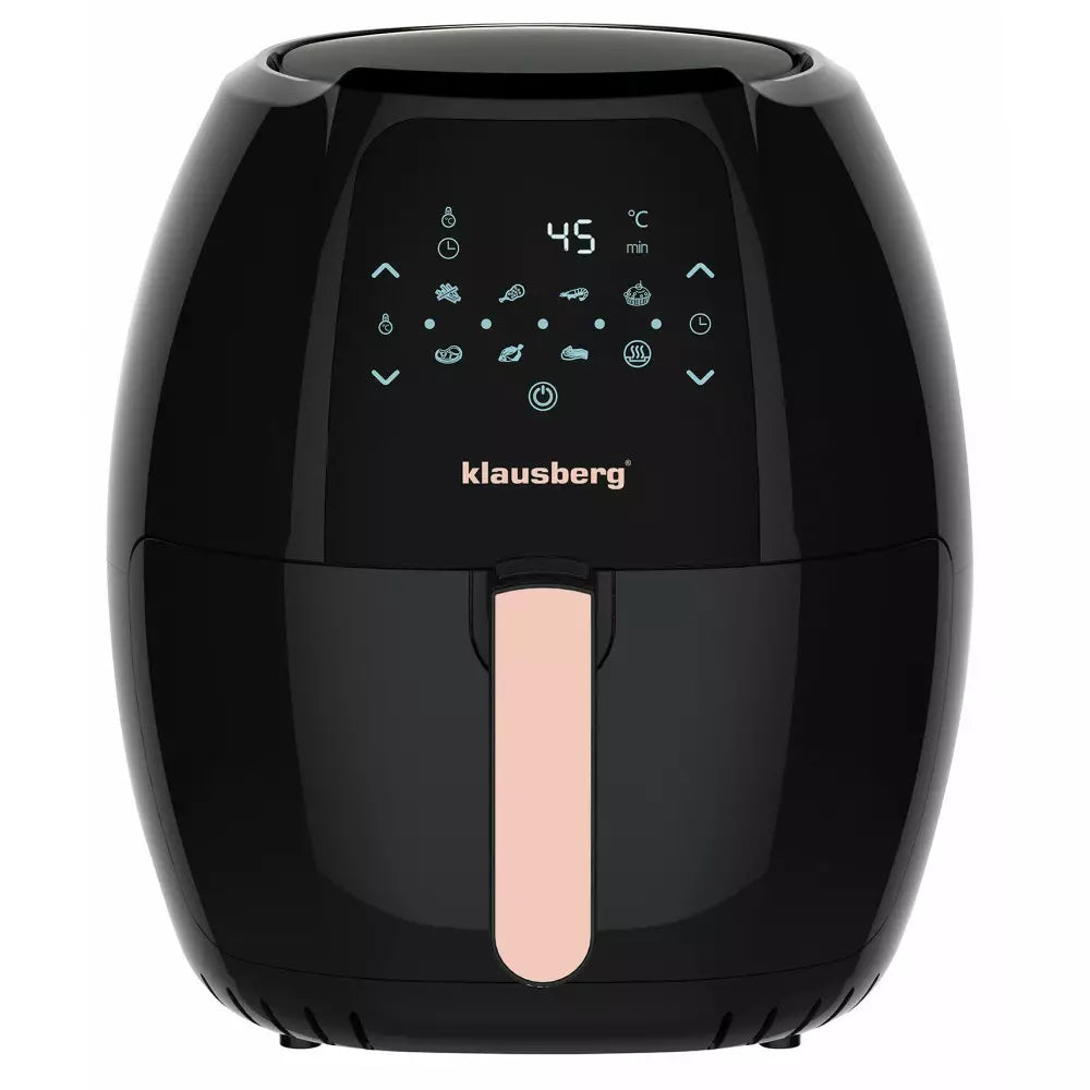 Forrólevegős fritőz Klausberg 7572, 7,7L, Fekete