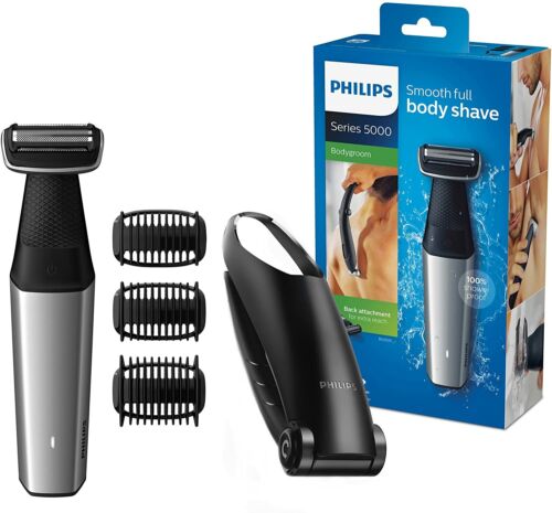 Testszőrtrimmer Philips BG5020/15, Akkumulátoros üzem 60 percig, Töltés 1 óra alatt, Hátfeltét