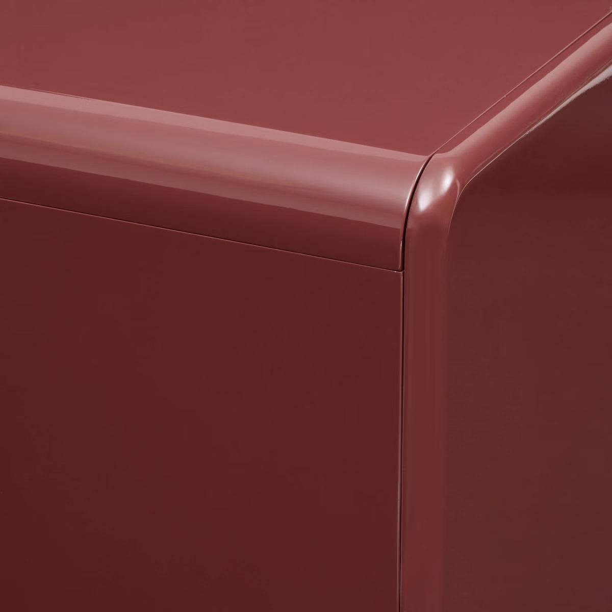 atmosphera Douglas Gloss bordó MDF komód két ajtóval, 80 cm