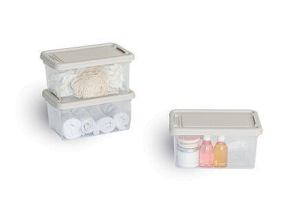 Комплект 3 кутии за съхранение 5five Tide'n Box, PP, 5 л, Прозрачни