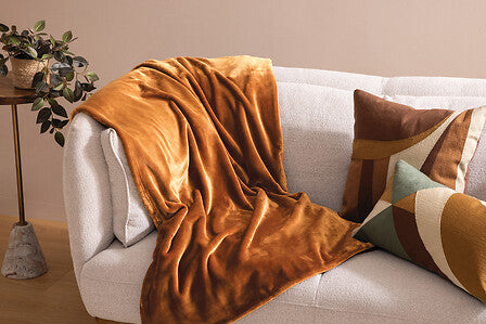 Одеяло плед atmosphera Flan550, Полиестер, 180x230 cm, Жълто