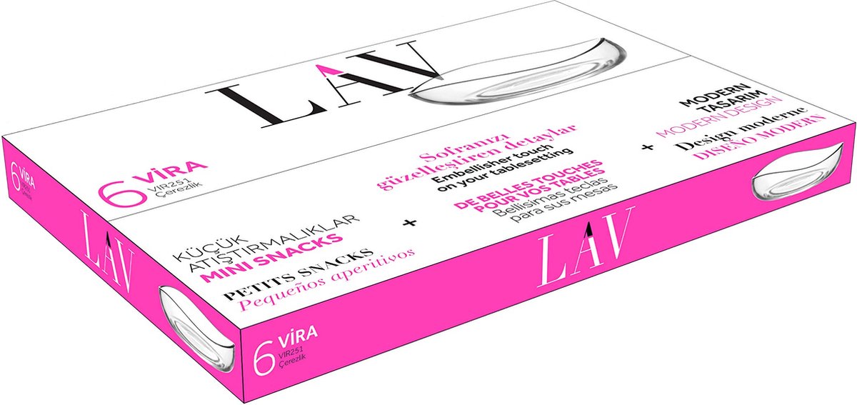 Tálka szett LAV Vira, 195 ml, 6 db