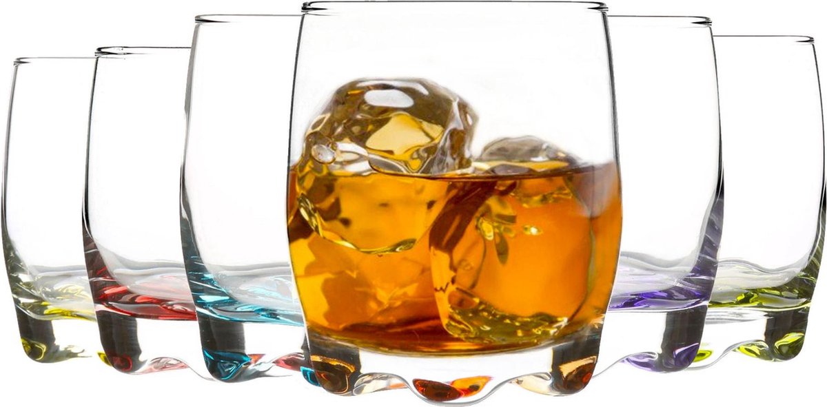 Whiskys pohár szett LAV Adora, 290 ml, 6 db, Vegyes színek