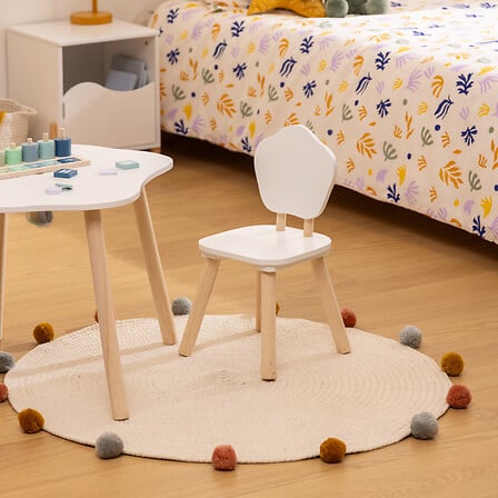 Детски стол atmosphera Douceur Organic, MDF, Бял