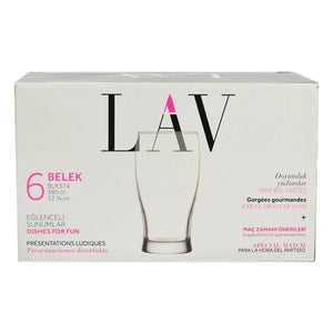 Сет чаши за бира LAV Belek, 380 мл, 6 бр