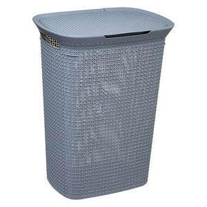 Кош за пране 5five, Полипропилен, 57L, Сив
