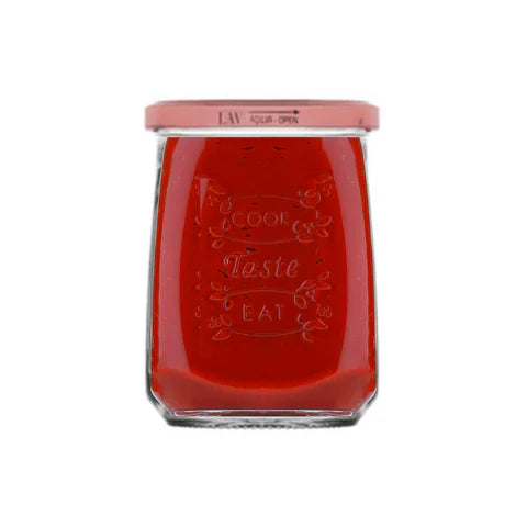 Стъклен буркан с капачка LAV Tasty, 550 мл, 12 бр