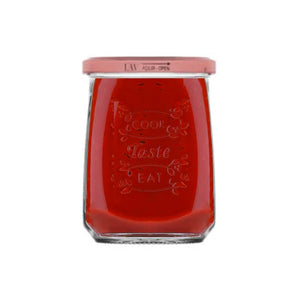 Стъклен буркан с капачка LAV Tasty, 550 мл, 12 бр