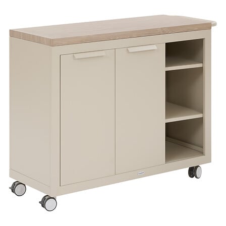 Outdoor kitchen island Oxyana 4 wheels clay heat transfer