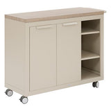 Outdoor kitchen island Oxyana 4 wheels clay heat transfer