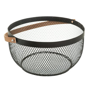 Mesh fruit basket with handle 29 cm
