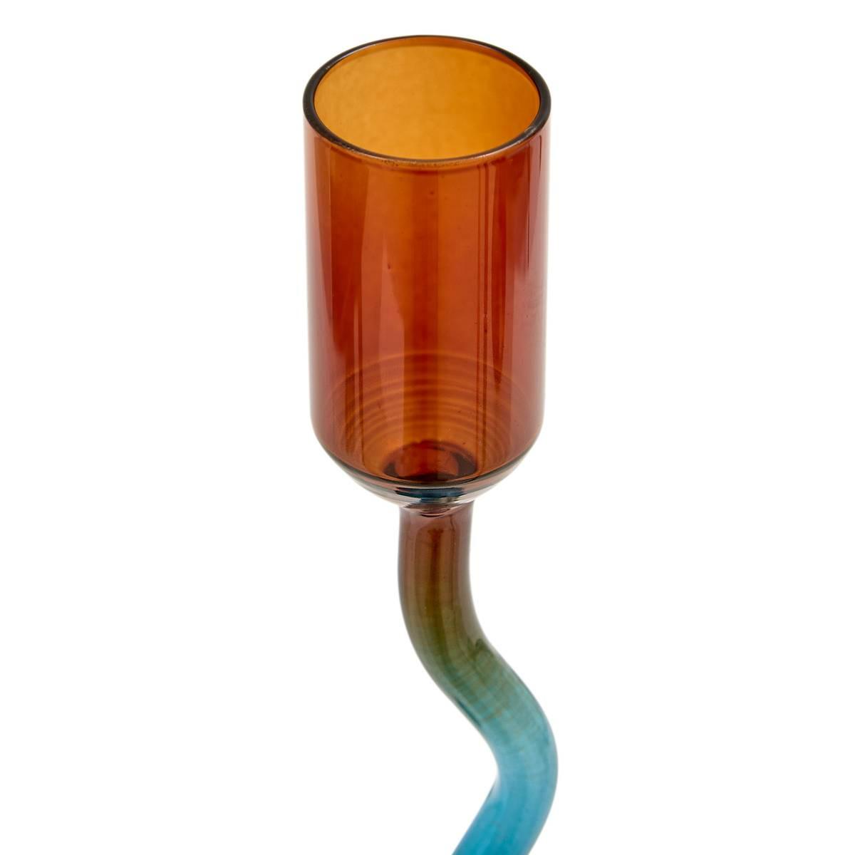 Свещник atmosphera Homy, Стъкло, Вълнообразен, 20 cm — детайл