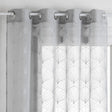 Mia embroidered sheer curtains 140 x 240 cm grey