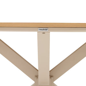 Fixed round table Oraclion 4 seats walnut clay