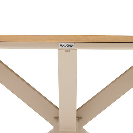 Fixed round table Oraclion 4 seats walnut clay