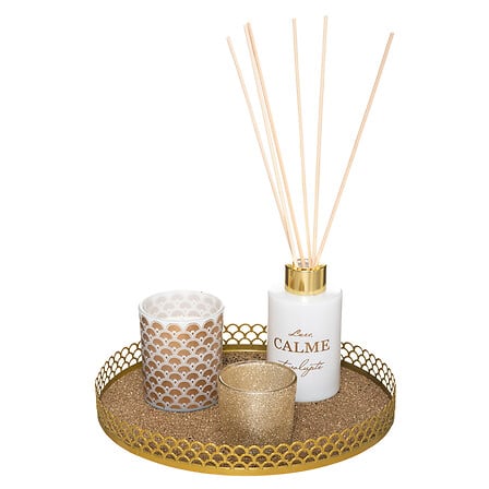 Golden tray scent gift set