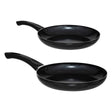 Комплект 2 тигана 5five Essentiels, Алуминий, Индукция, 24/28 cm, Черен
